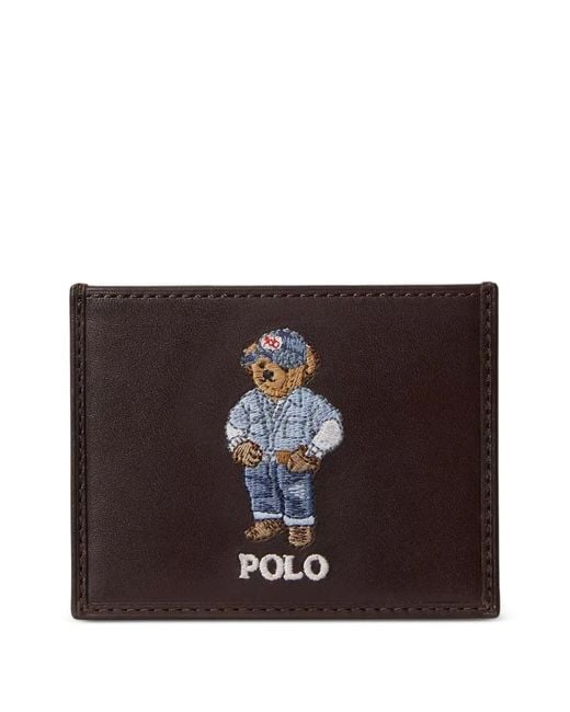 Polo Ralph Lauren Black Bear-Appliqué Wallet for men