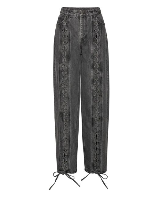 ROTATE BIRGER CHRISTENSEN Gray Hose mit Schnürung