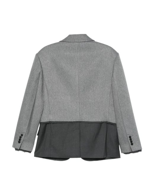 Feng Chen Wang Gray Two-Tone Button Blazer