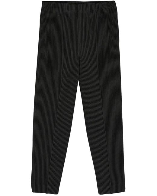 Pantaloni crop plissettati di Homme Plissé Issey Miyake in Black da Uomo