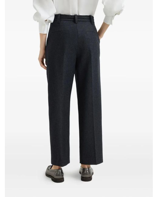 Brunello Cucinelli Black Wollhose mit Gürtel