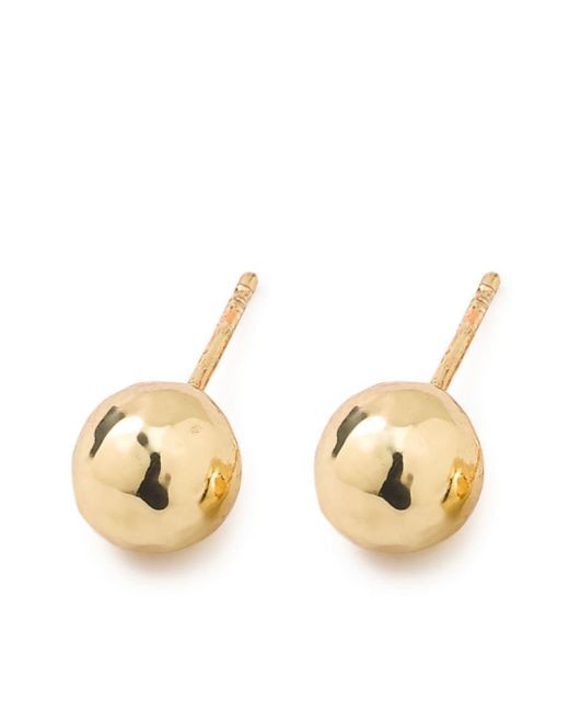 Ippolita Metallic 18kt Yellow Gold Classico Small Hammered Ball Stud Earrings