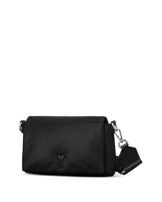 AMI Black Polyester Lunch Box Crossbody Bag