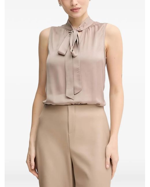 Ouí Natural Tie Neck Top