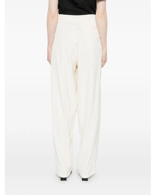 DARKPARK White Phebe Pleated Trousers