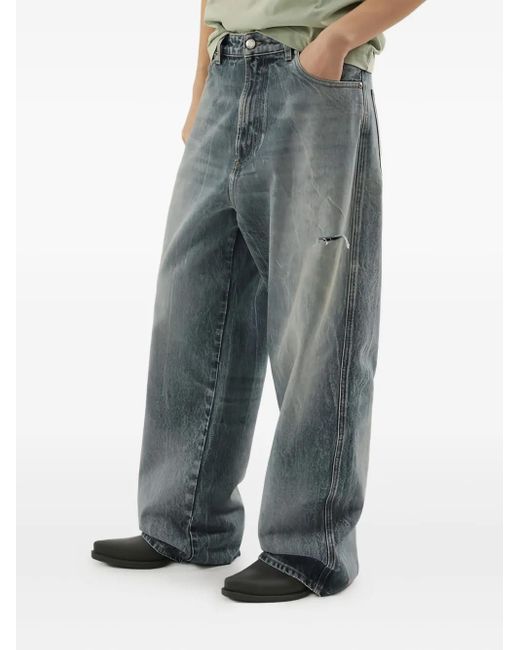 Jean Ample À Effet Usé 1989 STUDIO en coloris Blue