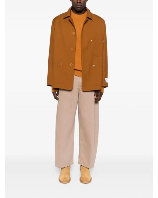 Etudes Studio Brown Patch-Pocket Worker Jacket