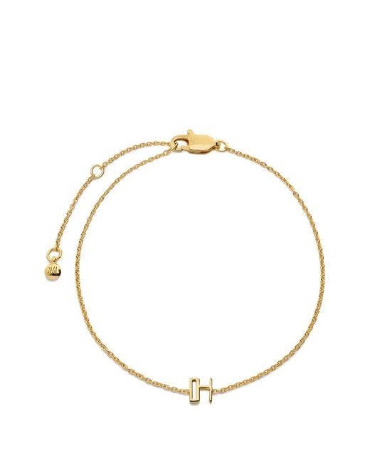 Monica Vinader Metallic Initial H Chain Bracelet