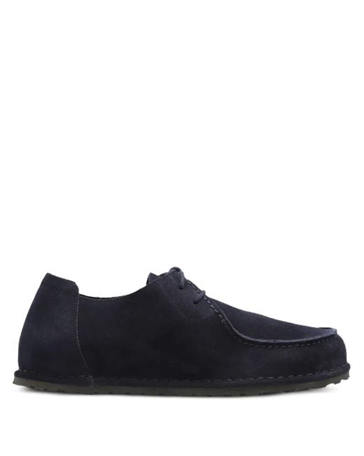 Birkenstock Blue Utti Lace-Up Suede Loafers for men