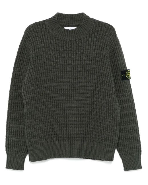 メンズ Stone Island チャンキーニット セーター Green
