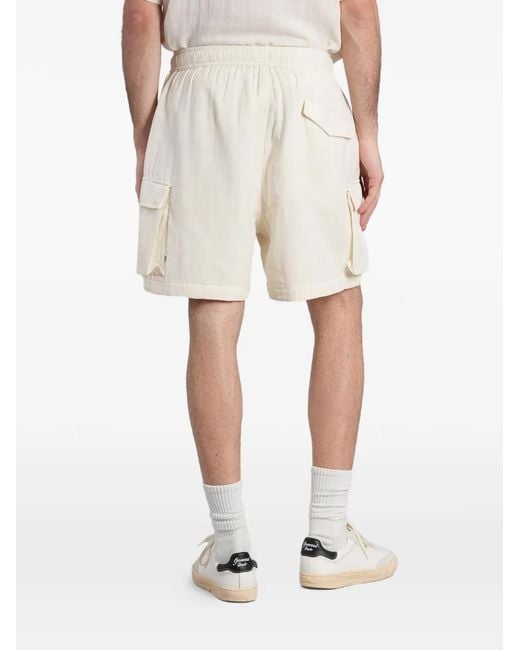 Maharishi White Drawstring Cargo Shorts for men