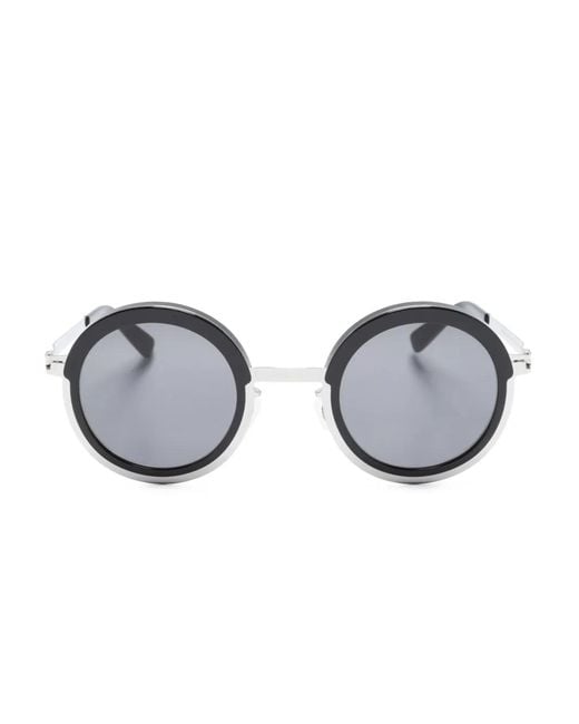 Mykita Black Phillys Round-Frame Sunglasses