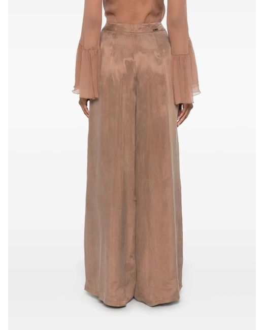 Blumarine Natural Gabardine Trousers