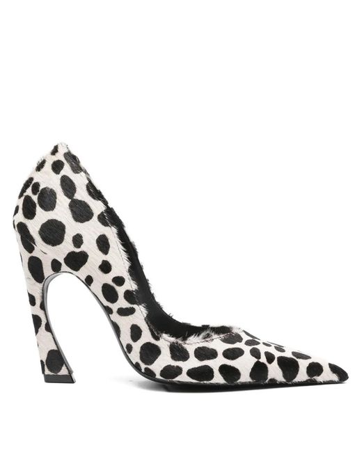 SCHUTZ SHOES Metallic 91Mm Lexi Dalmatian-Print Pumps