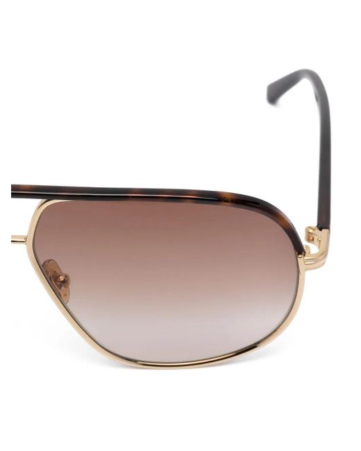 Tom Ford Brown Pilot-Frame Sunglasses for men