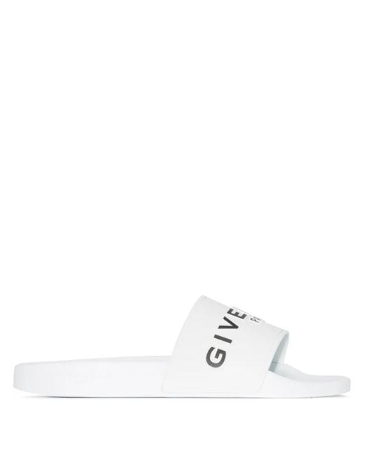 メンズ Givenchy ロゴ サンダル White