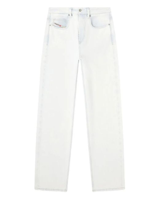 DIESEL White D-Macro Relaxed Jeans for men