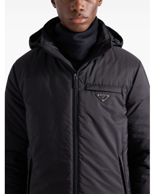 Prada Black Re-Nylon Down Jacket for men