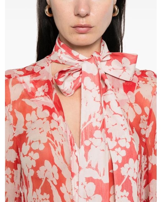 Victoria Beckham Pink Chiffon Shirt