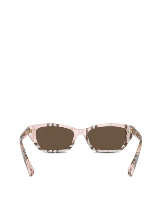 Burberry Natural Check Rectangle-Frame Sunglasses