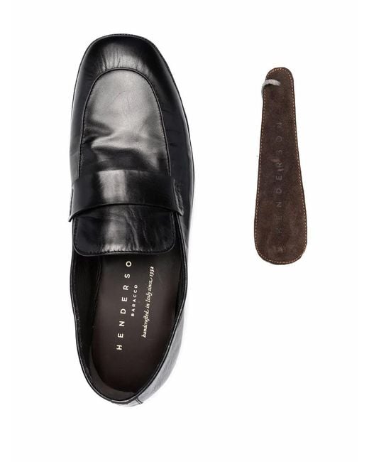 Henderson Black Ernest Leather Loafers for men