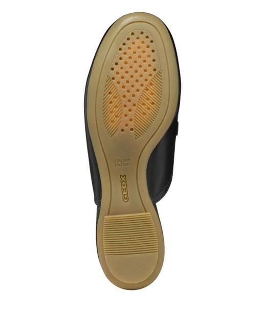 Geox Black Leather Flat Pumps