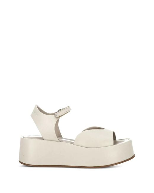 Patrizia Bonfanti White Jessy Platform Touch-Strap Sandals