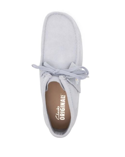 Clarks White Wallabee Suede Desert Boots for men