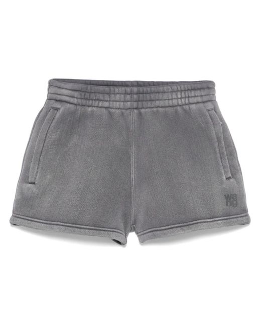 Shorts Con Logo di Alexander Wang in Gray