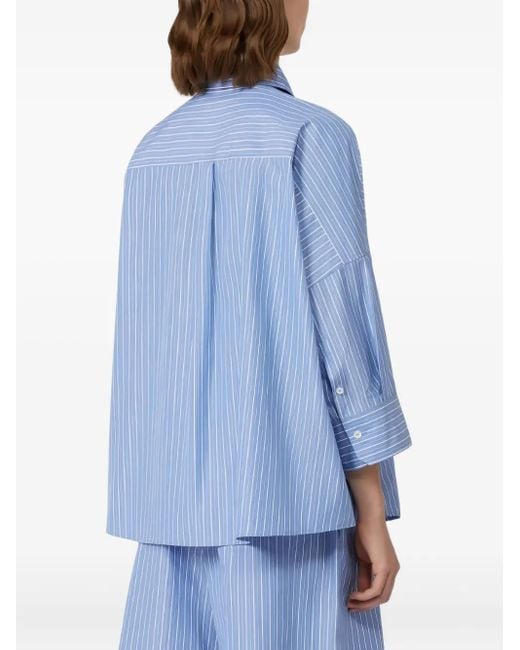 Camisa con manga tres cuartos a rayas Weekend by Maxmara de color Blue