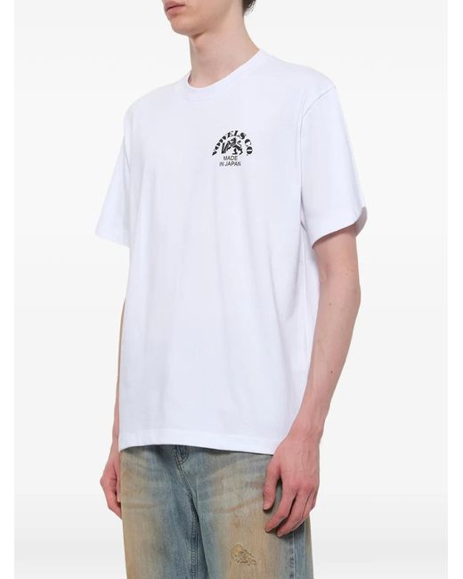 vowels White Company Logo-Print T-Shirt for men
