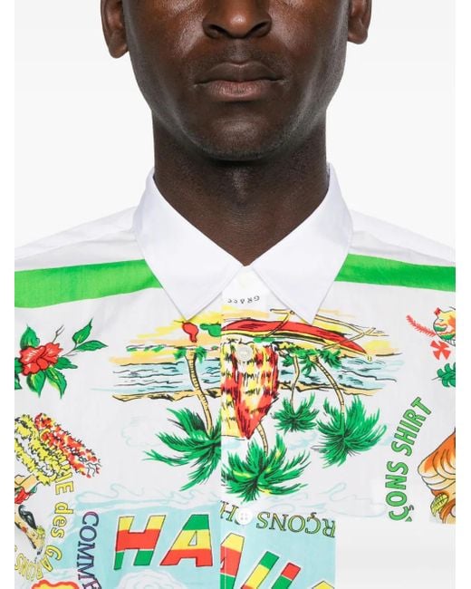 Comme des Garçons Hemd mit Hawaii-Print in Green für Herren