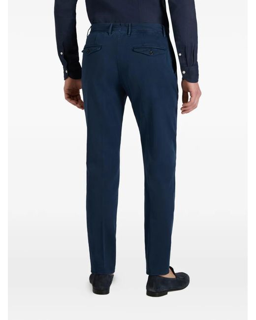 Incotex Blue Button-Fastening Trousers for men