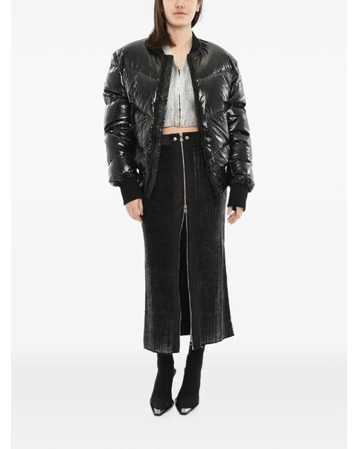 DIESEL Black Quilted-Pattern Jacket
