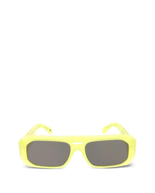 Palm Angels Yellow Lunettes De Soleil Willow À Monture Rectangulaire