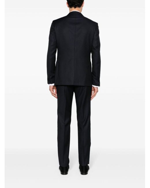 Tagliatore Black Three-piece Single-breasted Suit for men