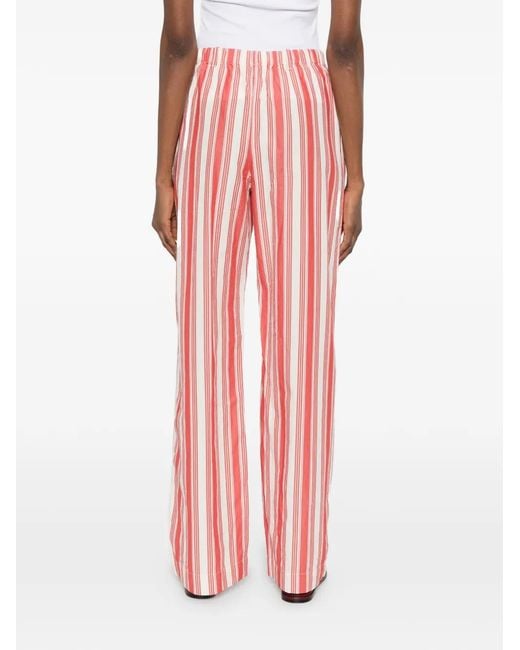 Stine Goya Pink Striped Button Trousers