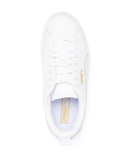 PUMA White Low-Top Chunky Leather Sneakers