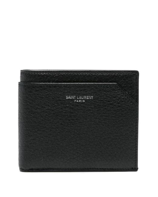 Saint Laurent Black Paris East/west Bi-fold Wallet for men