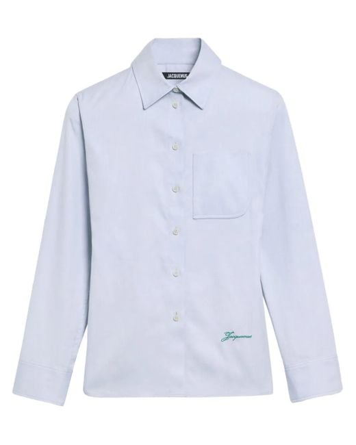 Jacquemus The Suit Blouse in het Blue