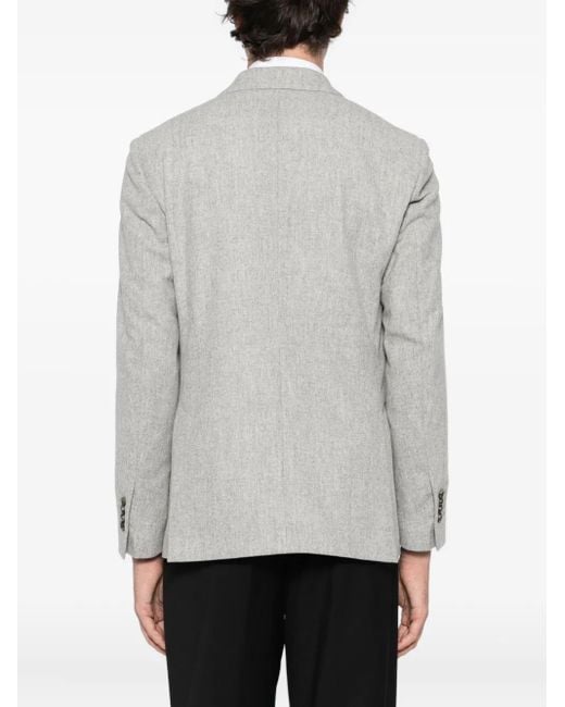 Lardini Gray Double-Breasted Blazer for men