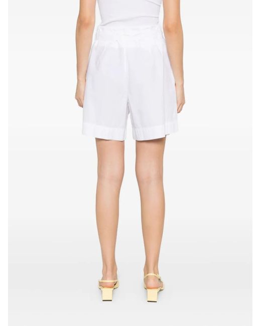 Marc O' Polo White Belted Pleated Shorts