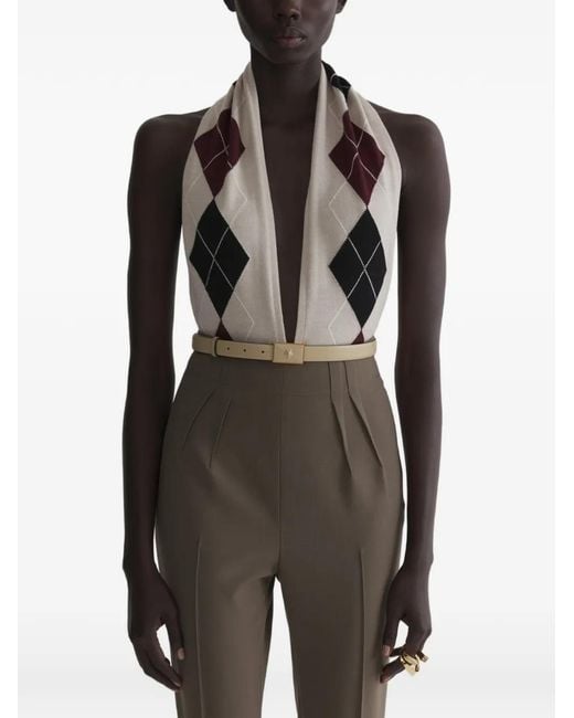 Mugler Black Cashmere Argile Bodysuit