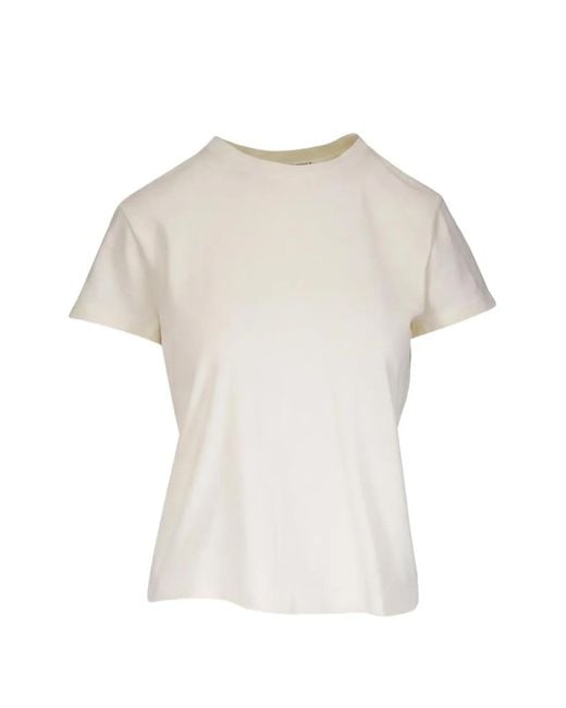 Agolde White Adine Crew-Neck T-Shirt