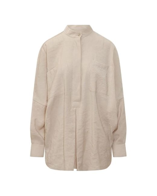 LE SULLY STUDIO White Long-Sleeve Blouse