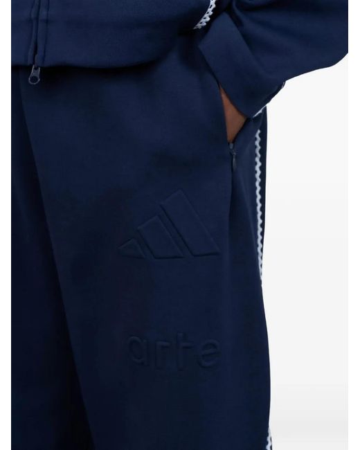 Adidas Blue X Arte Antwerp Embossed-Logo Track Pants for men
