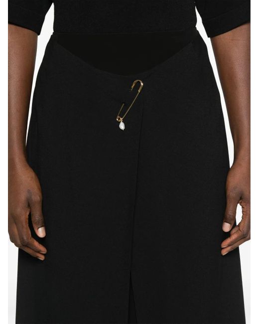 Carven Black Minirock Mit Sicherheitsnadeln