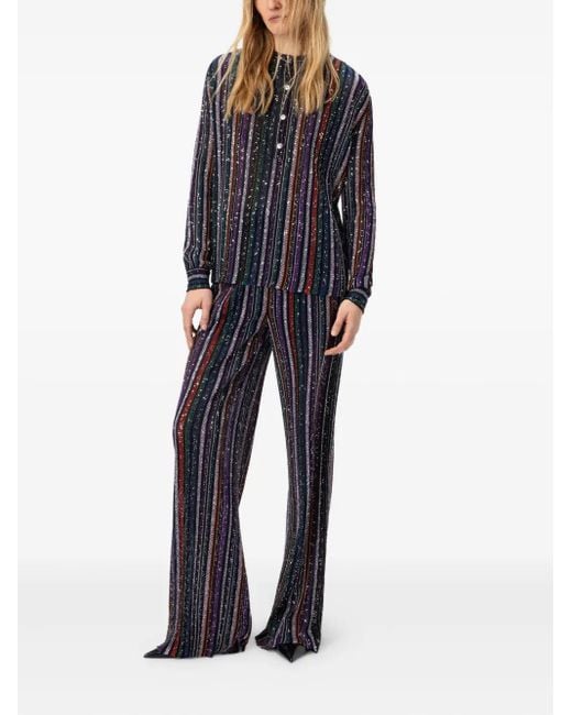 Missoni Black Sequin-Striped Blouse