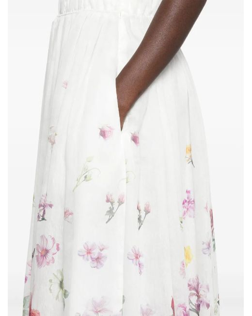 Aje. White Fleur Maxi Dress