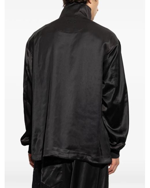 Y-3 Black Satin Gradient 3-Stripes Track Top
